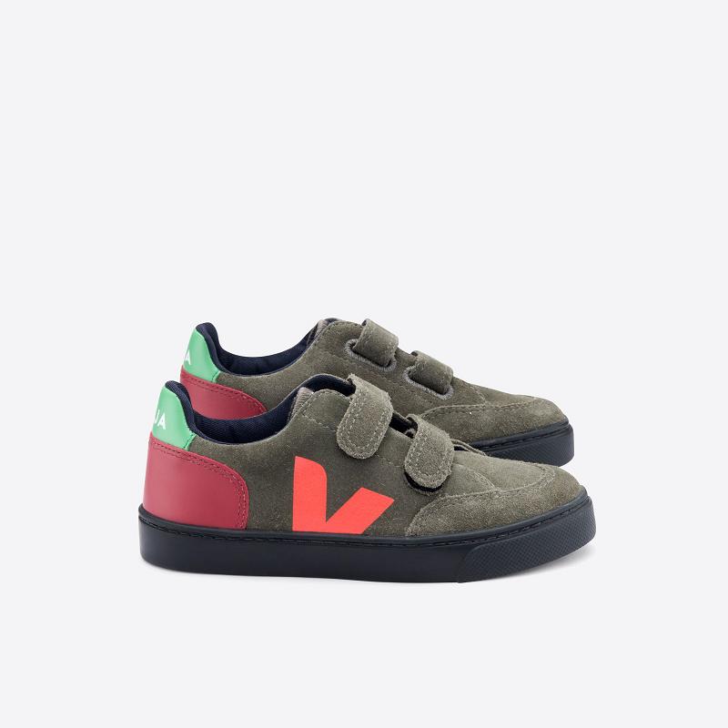 Tenis Veja Niños Outlet - V-12 Velcro Zapatillas Multicolor Suede ES2011427